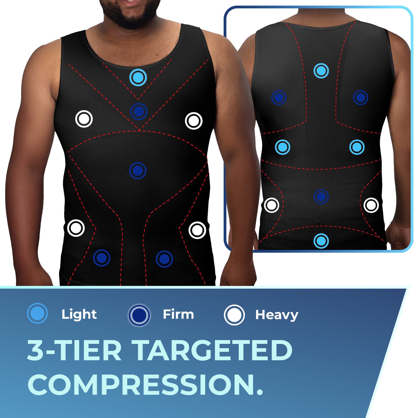 Compression Shirt Tank Top | Tall Length Black - QORELOGIQ