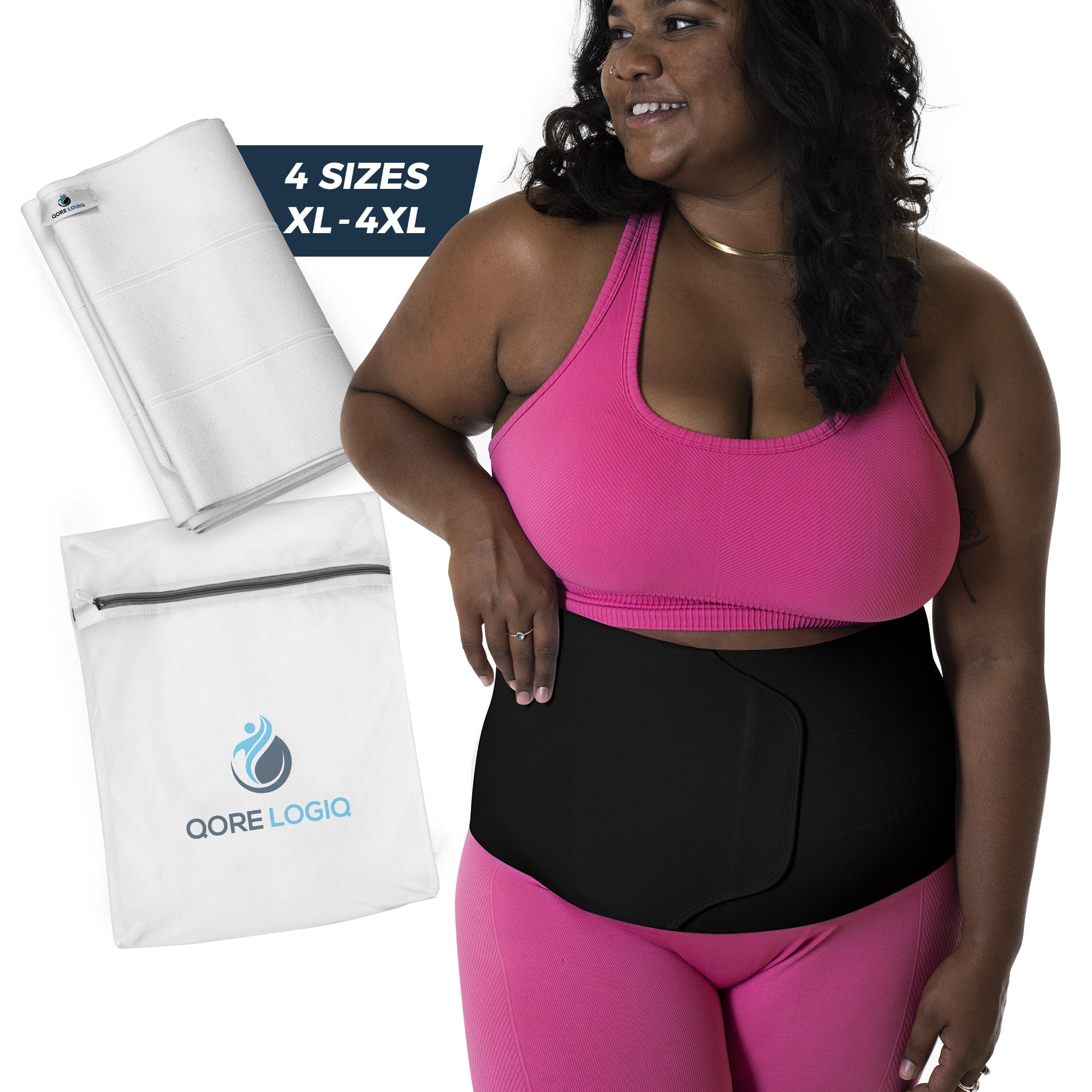 QORE LOGIQ Plus Size Abdominal Binder - Post Surgery & Postpartum Support Belt