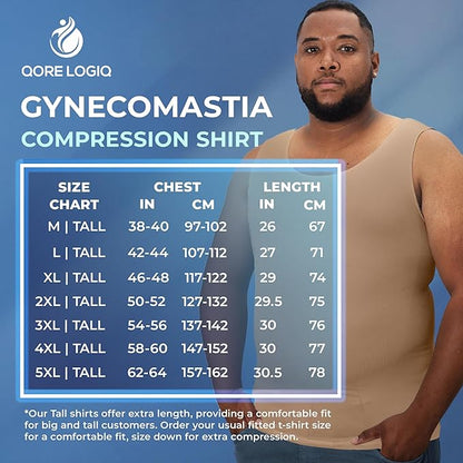 Compression Shirt Tank Top | Tall Length | Beige- QORELOGIQ || color_beige&fit_tall