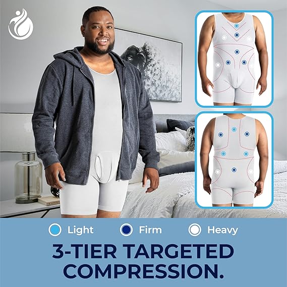 Gotoly Shapewear bodysuit voor heren, buikweg, sterk vormend, full body shaper, workout, tanktop, compressieshirt, onderhemden, afslanken, shaping, taillevormend, ondergoed, stringbody voor mannen Gotoly Shapewear bodysuit voor heren, buikweg, sterk vormend, full body shaper, workout, tanktop, compressieshirt, onderhemden, afslanken, shaping, taillevormend, ondergoed, stringbody voor mannen