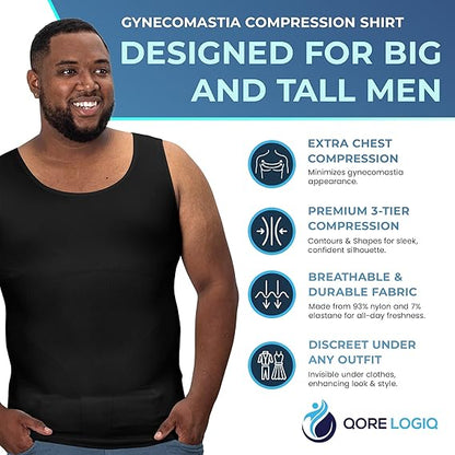 Compression Shirt Tank Top | Tall Length | Black - QORELOGIQ || color_black&fit_tall