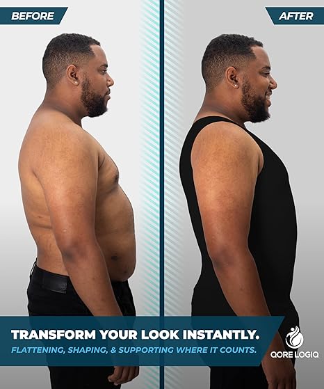 Compression Shirt Tank Top | Tall Length | Black - QORELOGIQ || color_black&fit_tall