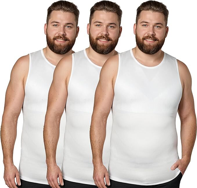 Compression Shirt Tank Top | Regular Length | White - QORELOGIQ || color_white&fit_regular