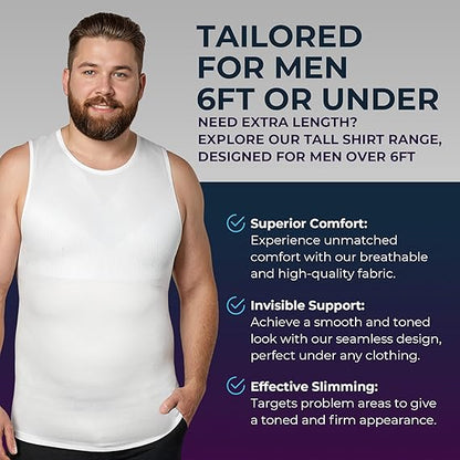 Compression Shirt Tank Top | Regular Length | White - QORELOGIQ || color_white&fit_regular