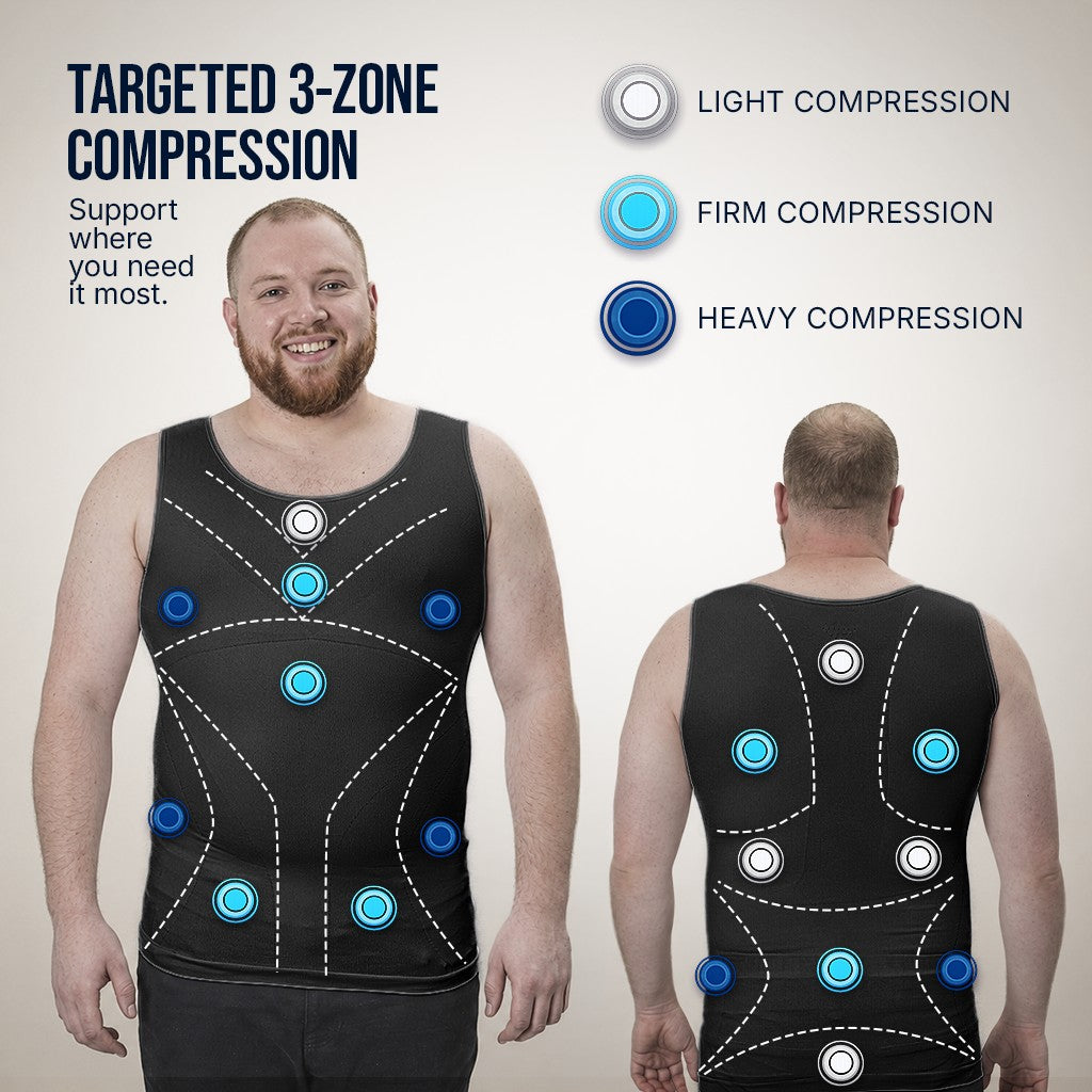 Compression Shirt Tank Top | Tall Length | Black - QORELOGIQ || color_black&fit_tall
