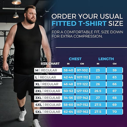 Compression Shirt Tank Top | Regular Length | Black- QORELOGIQ || color_black&fit_regular