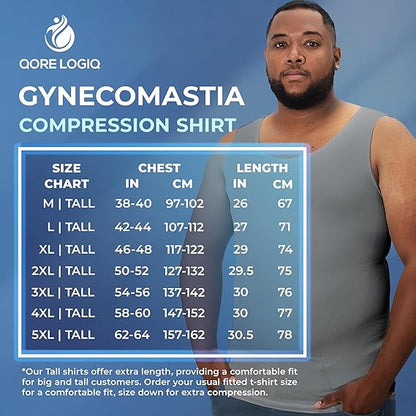 Compression Shirt Tank Top | Tall Length | Gray- QORELOGIQ || color_gray&fit_tall